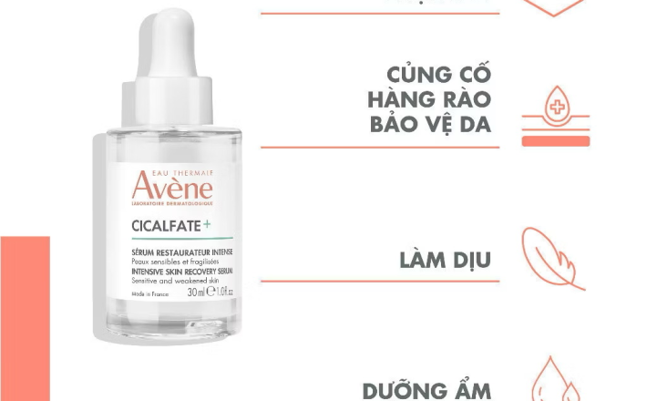 ￼Tinh chất phục hồi Eau Thermale Avène CICALFATE+ Intensive Skin Serum làm dịu, giúp phục hồi da nhạy cảm, kích ứng 30ml
