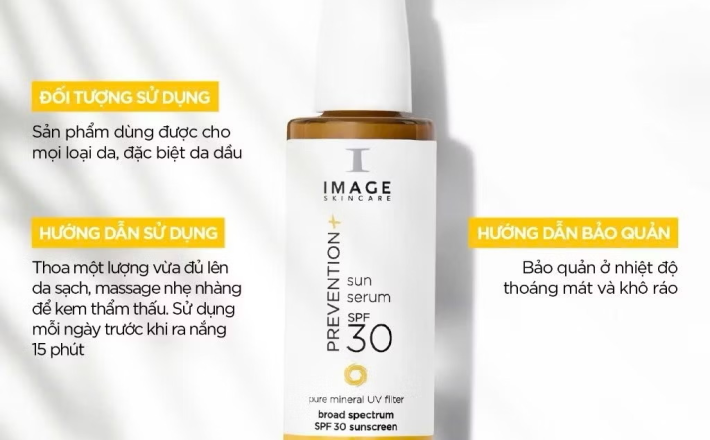 ￼Serum chống nắng IMAGE Skincare nâng tone sáng da PREVENTION+ Sun Serum SPF 30 28,3g 