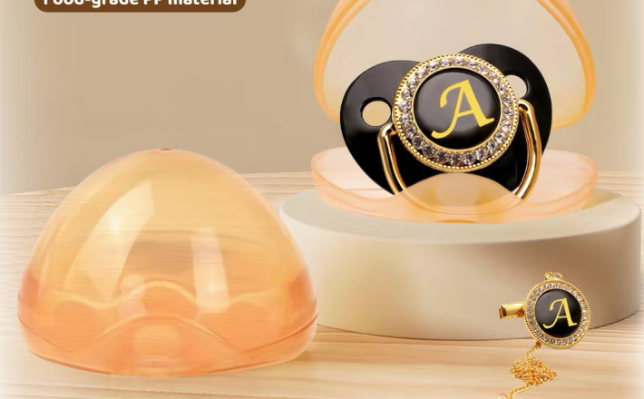 Bộ Núm Vú Giả Cho Bé 3 Cái + Dây Treo + Hộp | Silicon An Toàn | Bé Trai & Bé Gái 