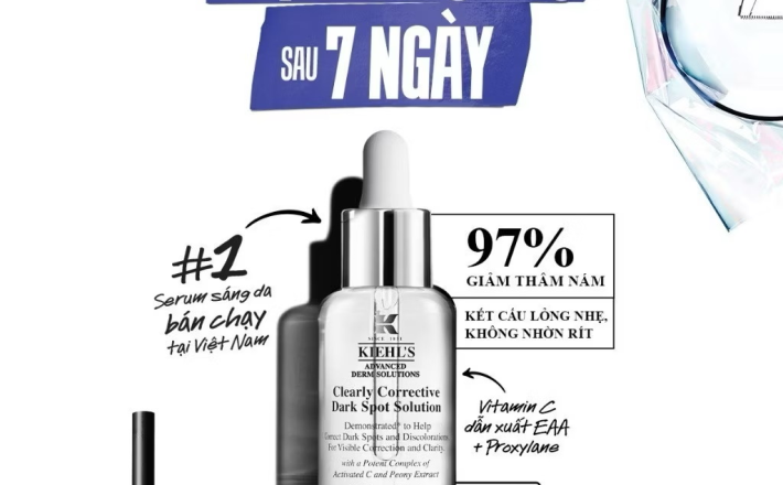 ￼Serum Vitamin C làm sáng da & mờ thâm mụn Kiehl's Clearly Corrective™ Dark Spot Solution 30ml 