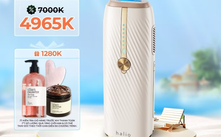 ￼[SPLIVE] Máy Triệt Lông Lạnh Sapphire Halio InfinityGlow Advanced IPL Sapphire Cooling Hair Removal Device 