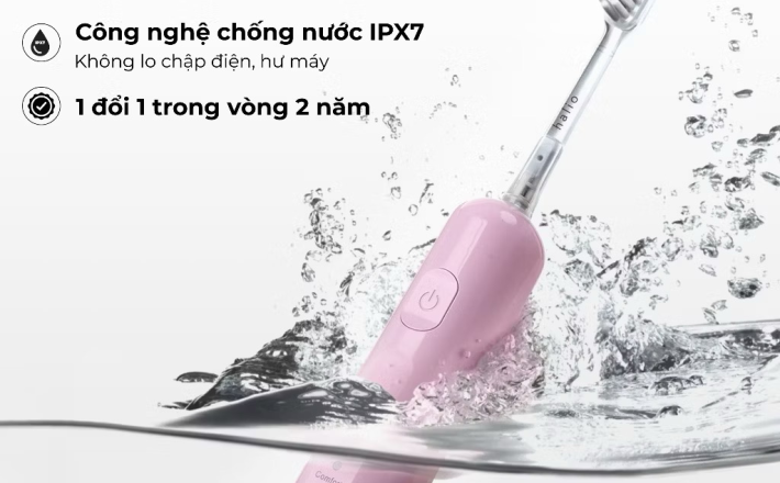 ￼Bàn Chải Điện Tích Hợp Công Nghệ Chuyển Động Kép Halio Wave Sonic Electric Toothbrush 