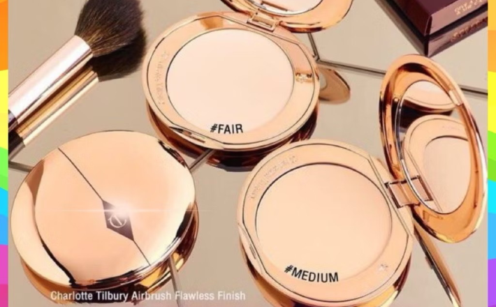 [Có bill] Phấn phủ kiềm dầu dạng nén Charlotte Tilbury Airbrush Flawless Finish Powder Trang Điểm Tự Nhiên 8g 
