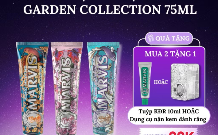 ￼Kem Đánh Răng Marvis Garden Collection - Kissing Rose, Dream Osmanthus, Sinuous Lily 75ML 