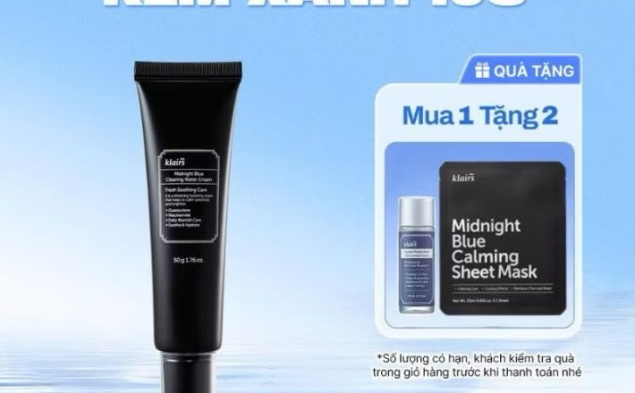 ￼Kem dưỡng ẩm, hỗ trợ tái tạo da Midnight Blue Clearing Water Cream 50g 
