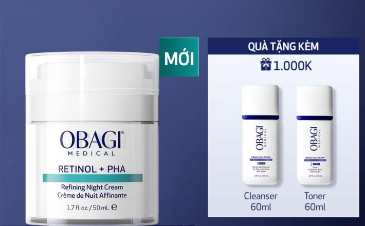 ￼[Deal Độc Quyền Mở Bán Sớm] Kem dưỡng tái tạo & trẻ hóa da ban đêm Obagi Medical Retinol + PHA (50ml) 