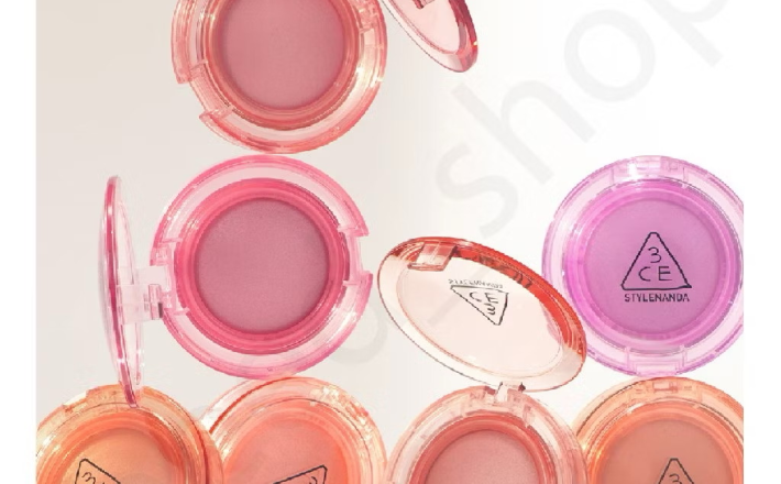 MỚI [3CE] Phấn má hồng Bouncy + 2 Puff / 4.8g / 7 Màu 