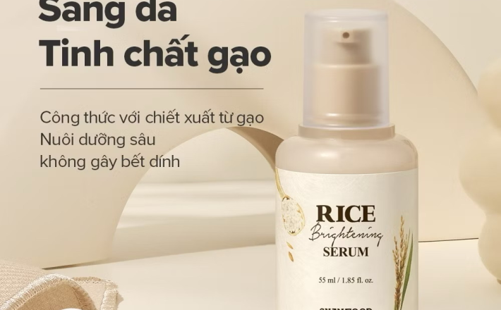 ￼[SKINFOOD Official] Serum sáng da từ gạo (55ml)/ Se khít lỗ chân lông/ Làm sáng / Rice Brightening Serum 