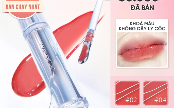 ￼Son Đầu Sắt JUDYDOLL 2.4g Căng Bóng Dưỡng Ẩm Lâu Trôi Bền Màu Tự Nhiên Không Lộ Vân Môi Không Bết Dính 