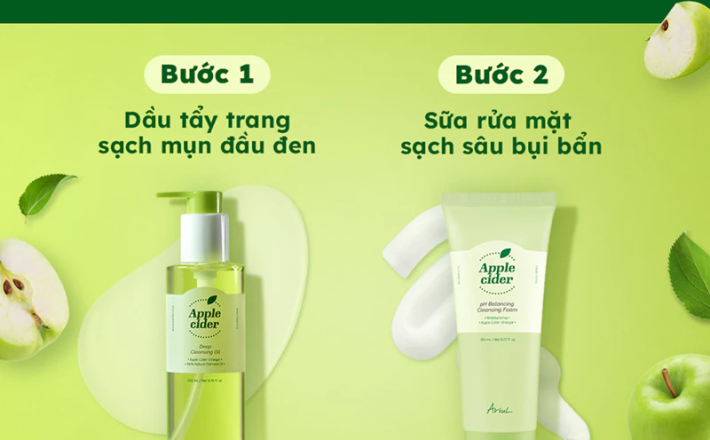 Dầu Tẩy Trang Làm Sạch Mụn Đầu Đen Ariul Apple Cider Deep Cleansing Oil 200ml