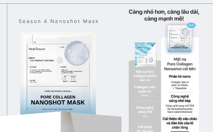 Mặt nạ thạch Nano MEDIANSWER Pore Nanoshot Mask 37g/miếng