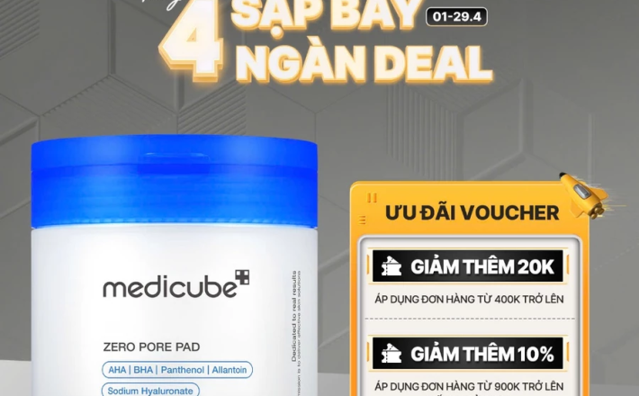 Toner pad không lỗ chân lông MEDICUBE ZERO PORE PAD 2.0 155g