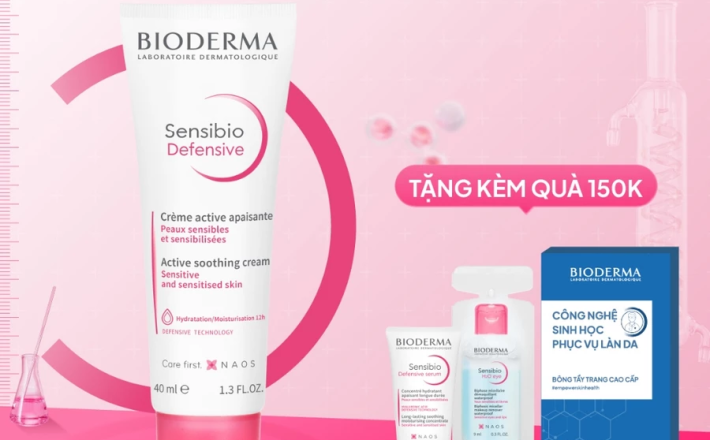 Kem dưỡng ẩm và làm dịu da, dành cho da nhạy cảm Bioderma Sensibio Defensive 40ml