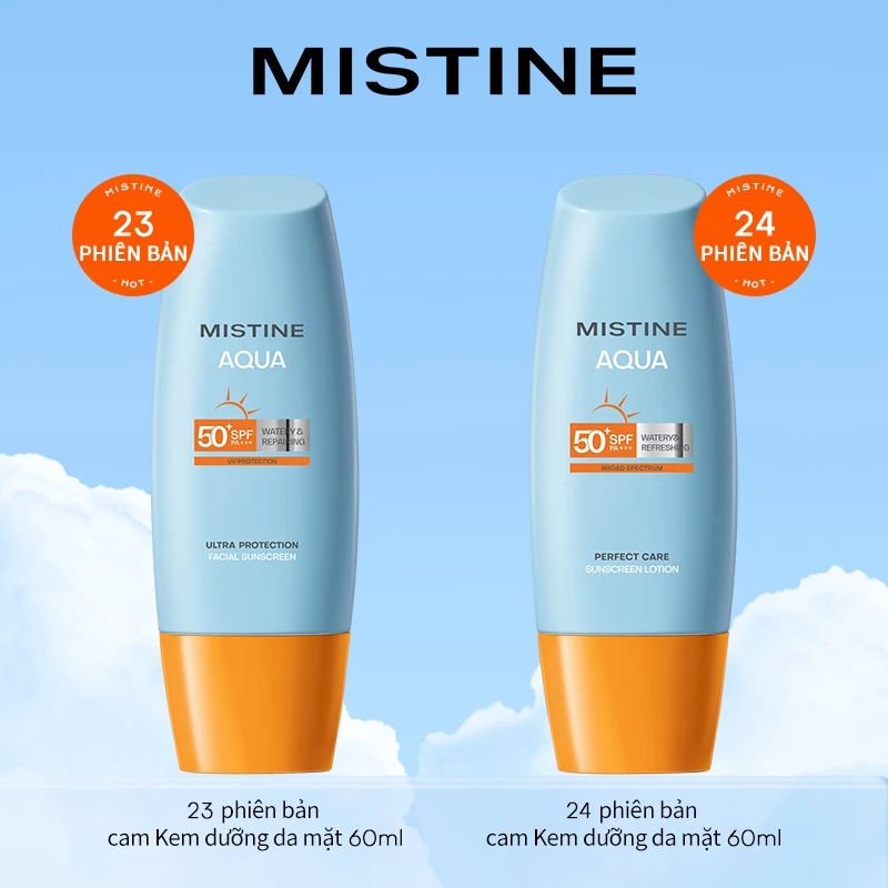 Phiên Bản 2024 Kem chống nắng body MISTINE Kem Dưỡng Ẩm Da Mặt / Toàn Thân UV Shield SPF50 + PA + + + 40ML 60ML 90ML