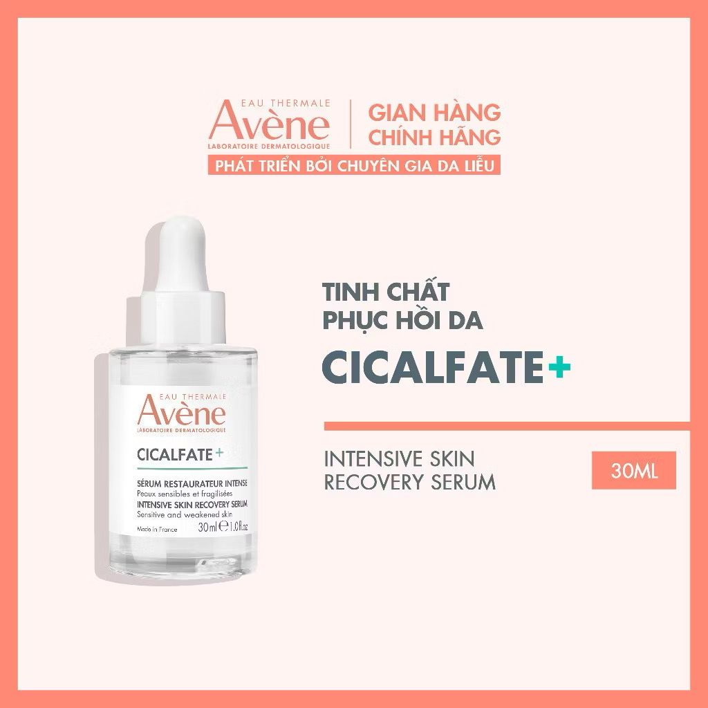 ￼Tinh chất phục hồi Eau Thermale Avène CICALFATE+ Intensive Skin Serum làm dịu, giúp phục hồi da nhạy cảm, kích ứng 30ml