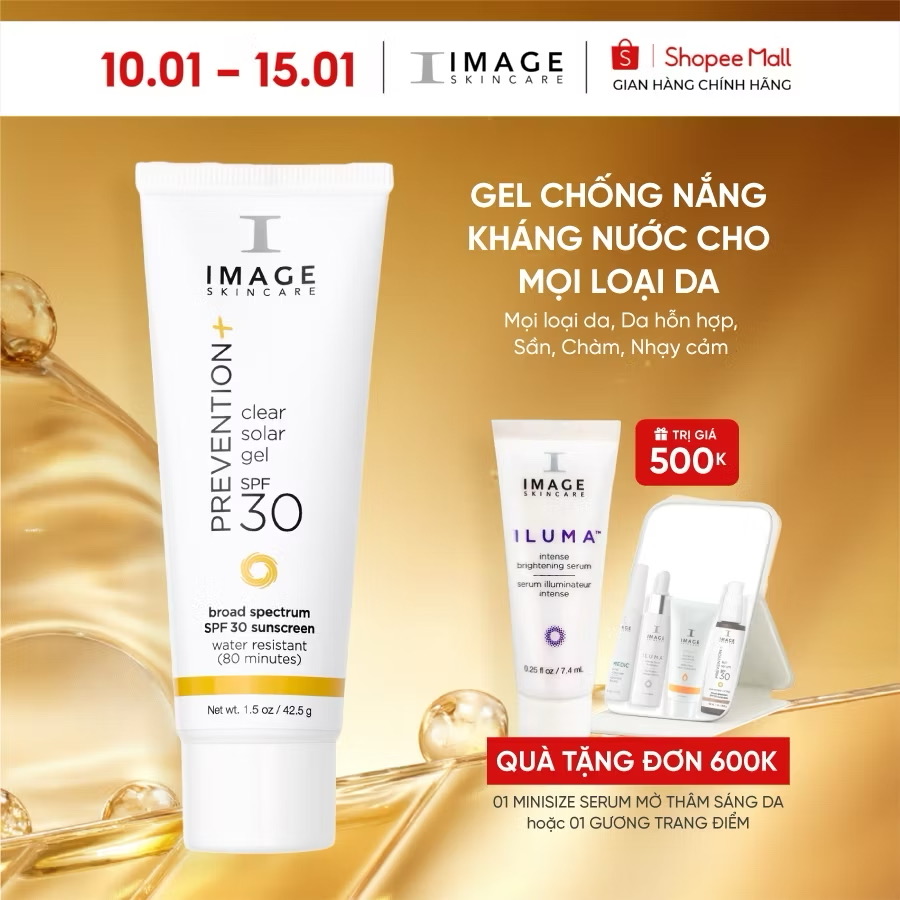 ￼Gel chống nắng image kháng nước IMAGE Skincare PREVENTION+ Clear Solar Gel SPF 30 42,5g 