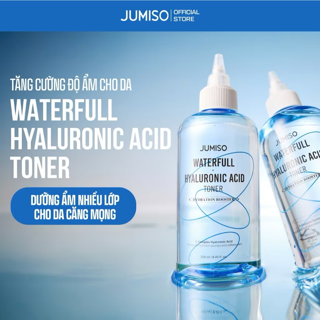 ￼Nước hoa hồng cấp ẩm JUMISO Waterfull Hyaluronic Acid Toner 250ml 