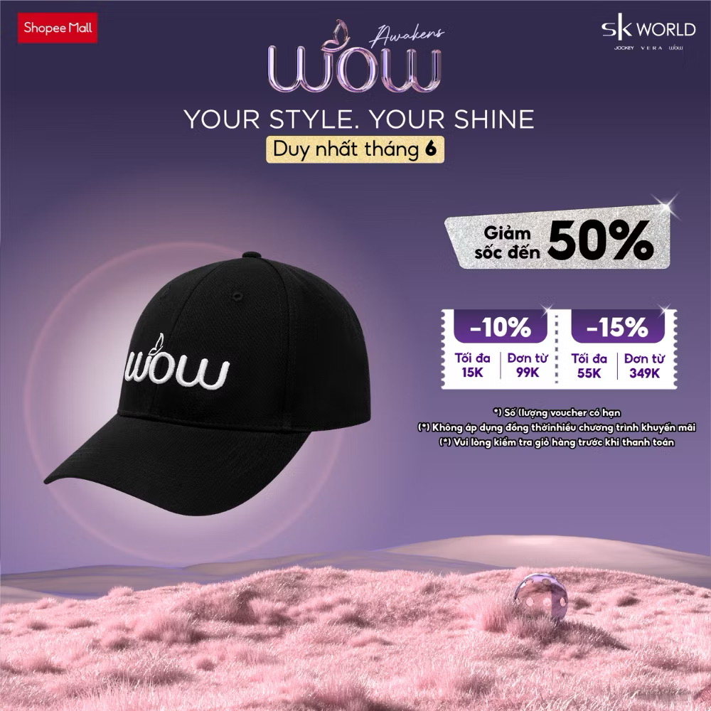 ￼Mũ lưỡi trai WOW by NHA PHUONG cotton - P0012 