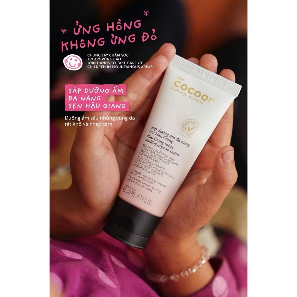 ￼Sáp dưỡng ẩm đa năng sen Hậu Giang Cocoon 30ml 