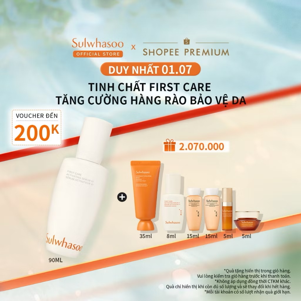 ￼[Live] Tinh Chất Dưỡng Da Đầu Tiên Kích Hoạt Làn Da Sulwhasoo First Care Activating Serum VI 90ML 