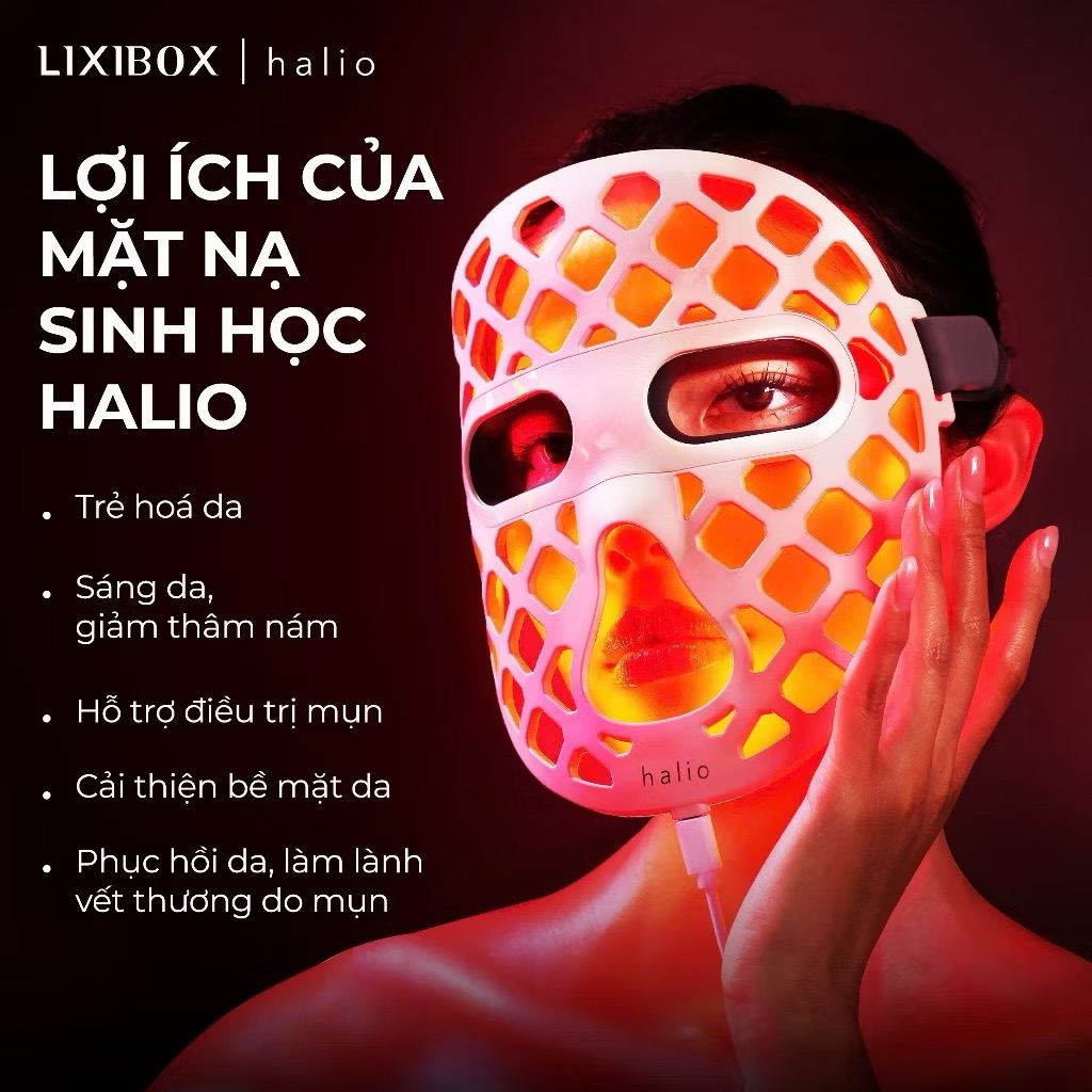￼[SPLIVE] Mặt Nạ Ánh Sáng Halio PureGlow Ultralite Silicone LED Face Mask 