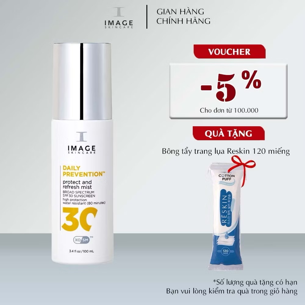 ￼Xịt chống nắng, chống oxy hóa da IMAGE Skincare Daily Prevention Protect and Refresh Mist SPF30 