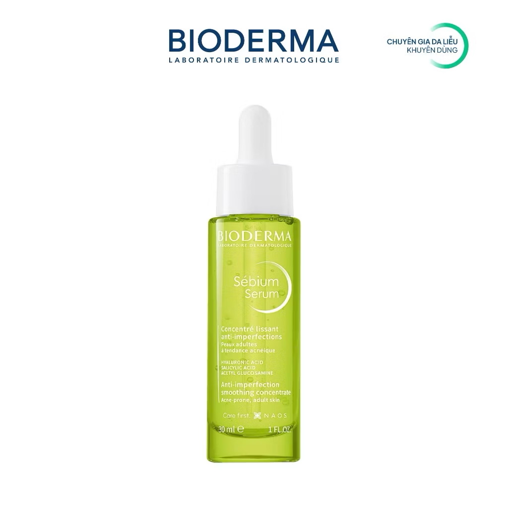 ￼Tinh chất sáng mịn, mờ thâm Bioderma Sébium Serum cải thiện toàn diện da dầu mụn - 30ml 