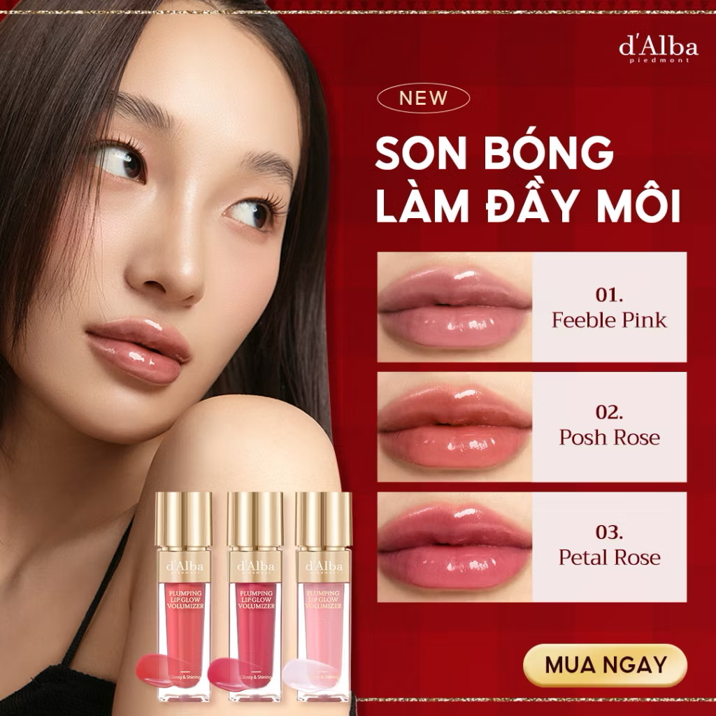 ￼[d'Alba Official] Son bóng làm đầy môi Plumping Lip Glow Volumizer 5ml 