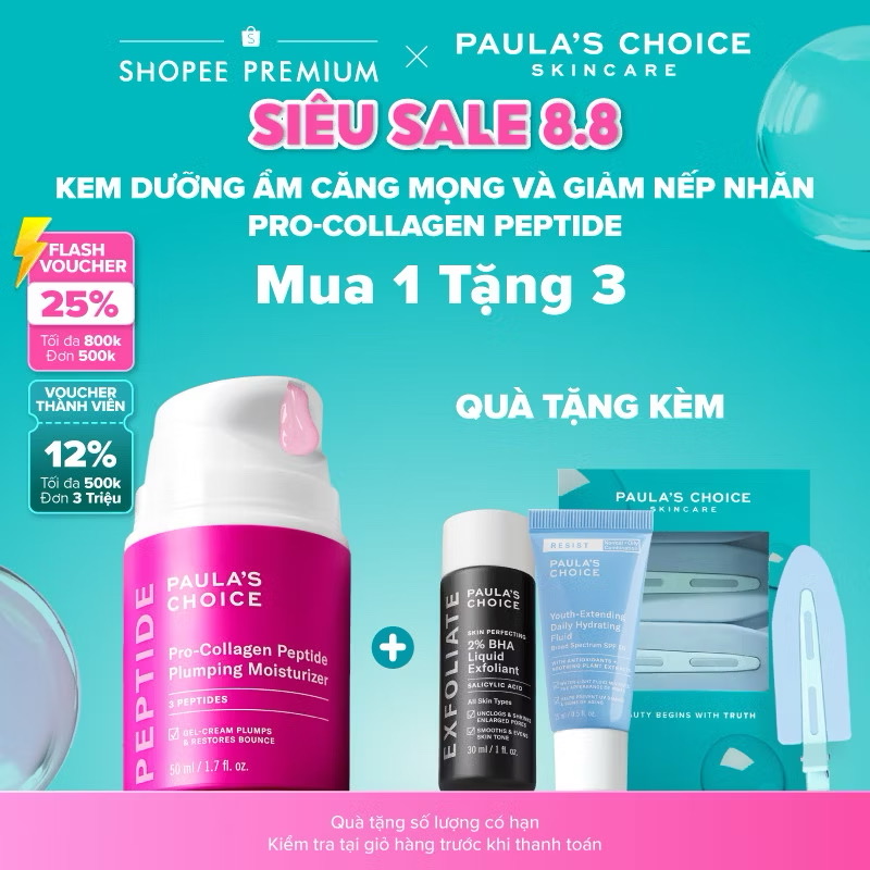 ￼Kem dưỡng ẩm căng mọng và giảm nếp nhăn Paula's Choice Pro-Collagen Peptide Plumping Moisturizer 50ml 