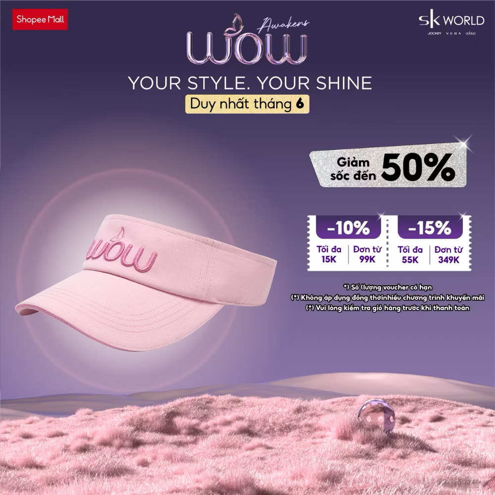 ￼Mũ lưỡi trai nửa đầu WOW by NHA PHUONG cotton - P0013 