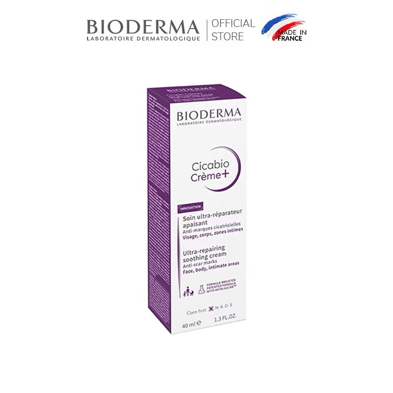 ￼Kem phục hồi da tổn thương và ngăn ngừa sẹo Bioderma Cicabio Crème+ 40ml 