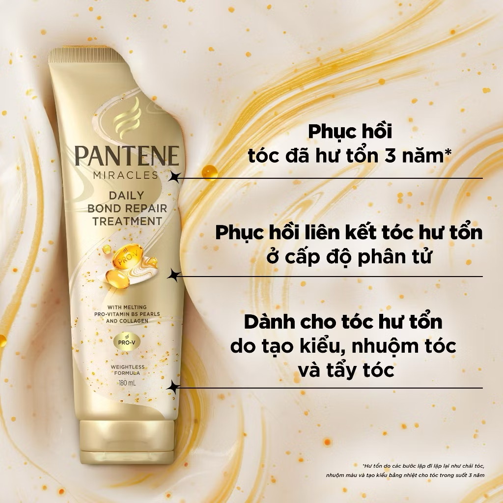 ￼Kem Ủ Tóc Serum PANTENE Miracles Phục Hồi Liên Kết Tóc Tuýp 180ML 