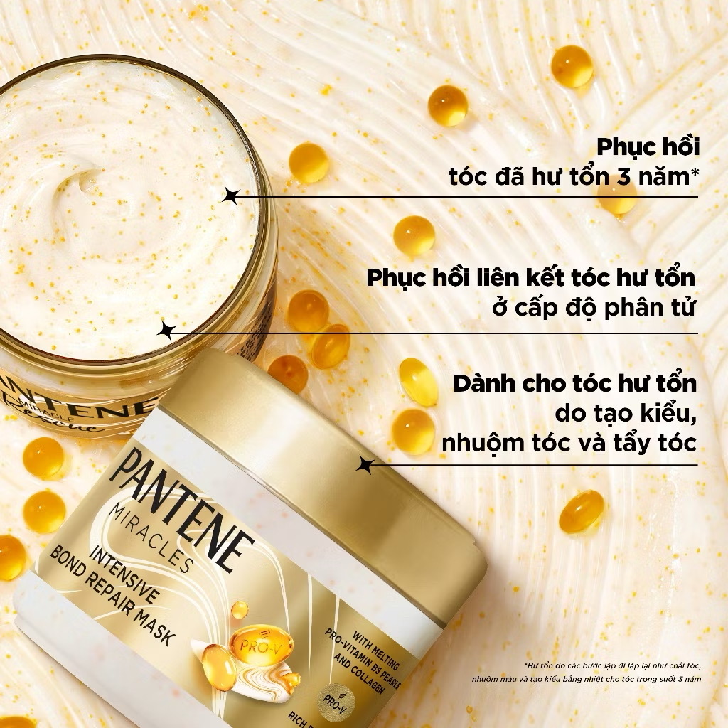 ￼Mặt Nạ Ủ Tóc Chuyên Sâu PANTENE Miracles Phục Hồi Liên Kết Tóc Hộp 300ML 