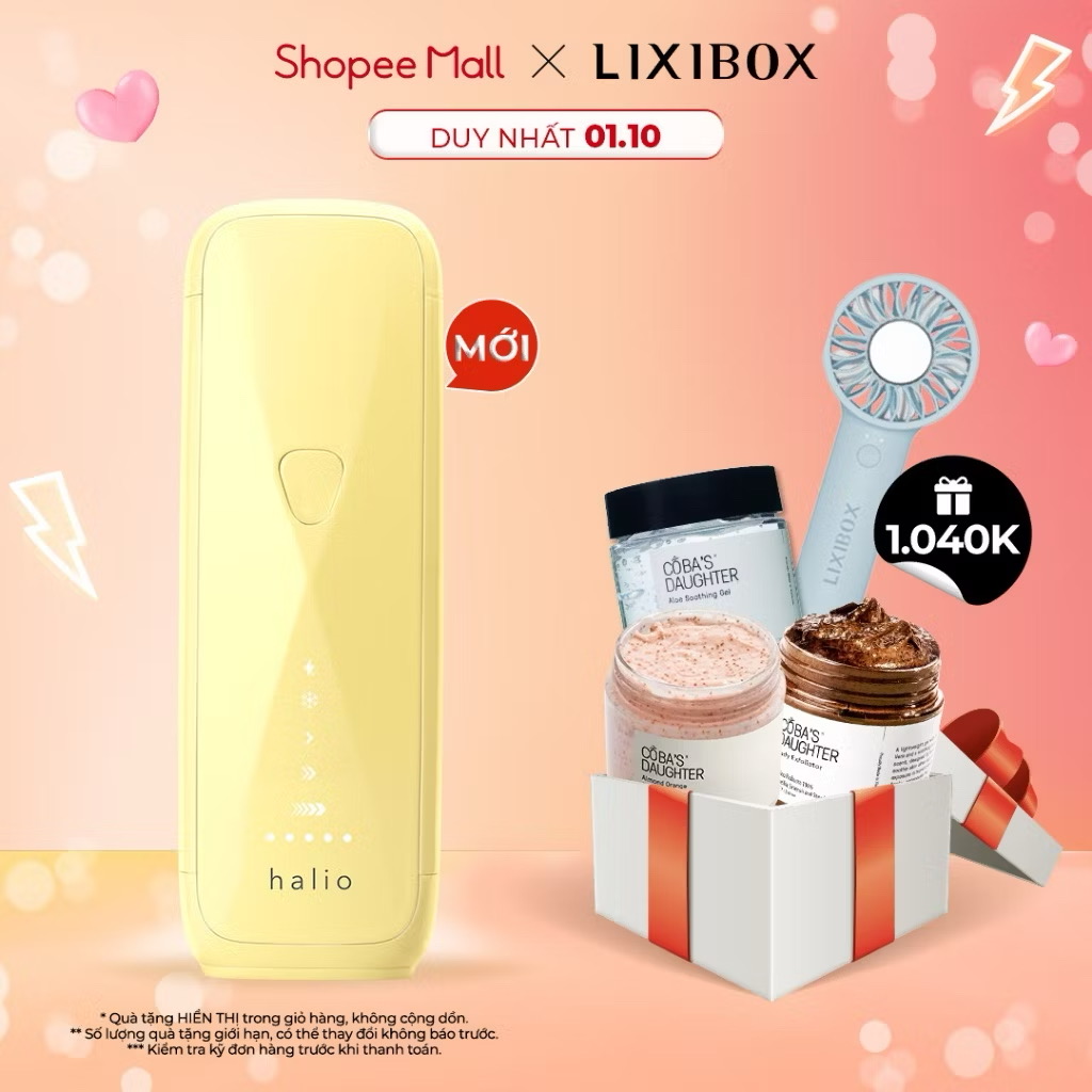 ￼[MỚI] Máy Triệt Lông Halio SilkGlow IPL Sapphire Cooling Hair Removal Device 