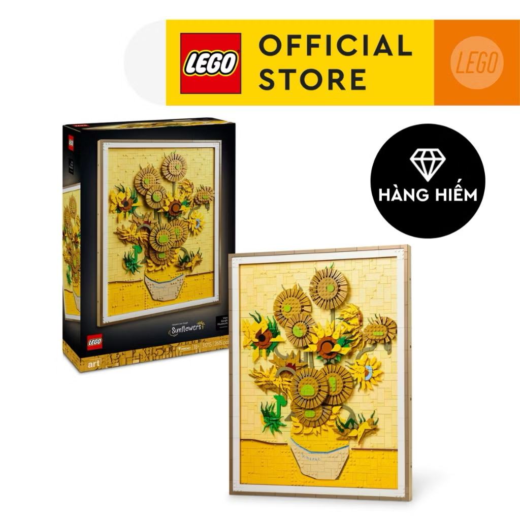 ￼LEGO ART 31215 Đồ Chơi Lắp Ráp Tranh Hoa Hướng Dương Của Vincent Van Gogh  (2615 chi tiết) 