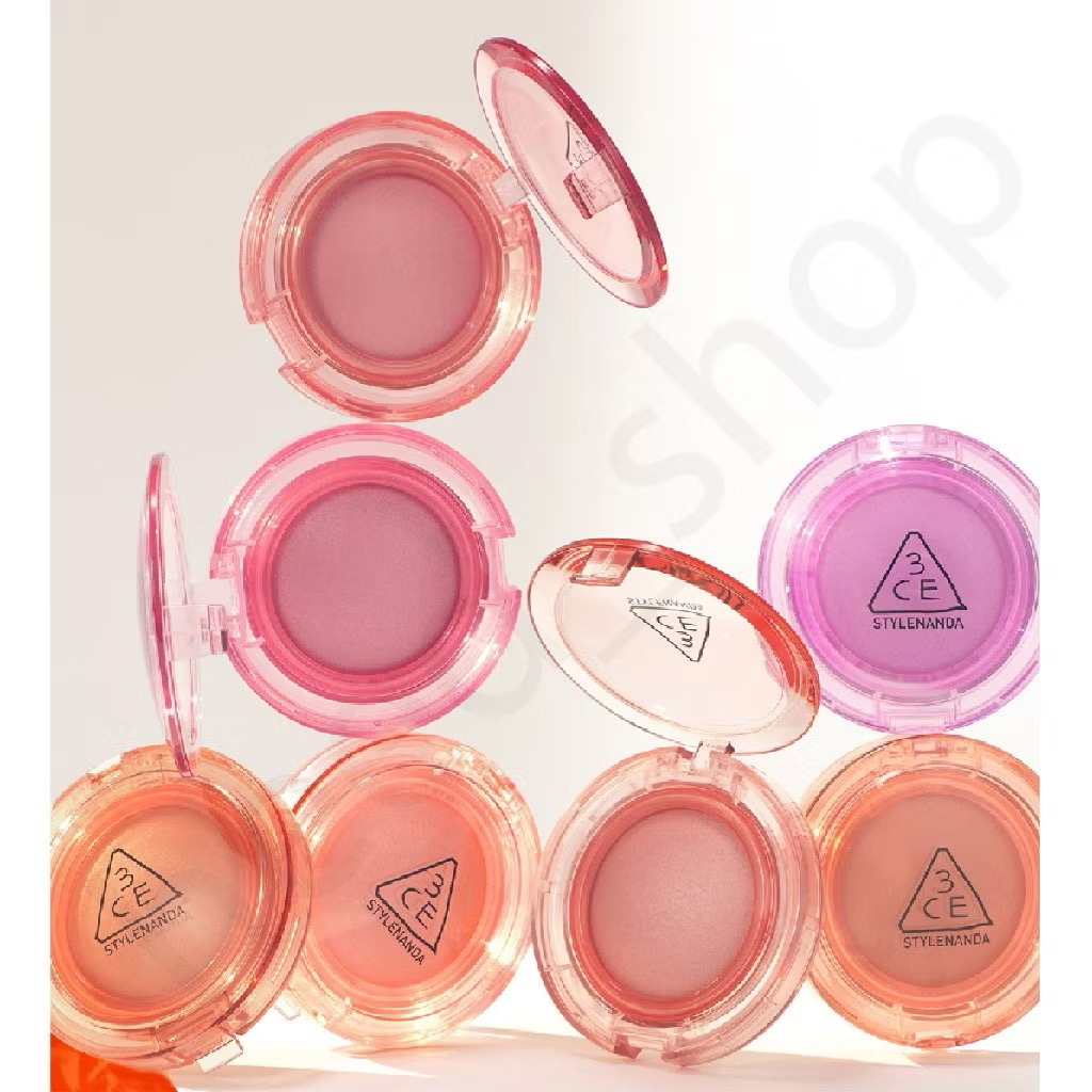 MỚI [3CE] Phấn má hồng Bouncy + 2 Puff / 4.8g / 7 Màu 