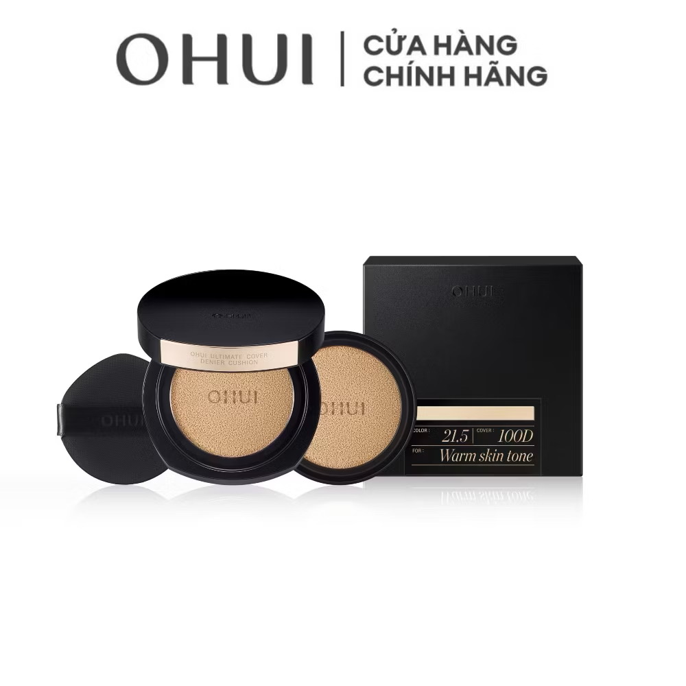 ￼[OHUI Official] Phấn nước kiềm dầu che phủ cao mỏng nhẹ OHUI Ultimate Cover Denier Cushion SPF50/PA+++ 13G (Tặng 1 lõi) 