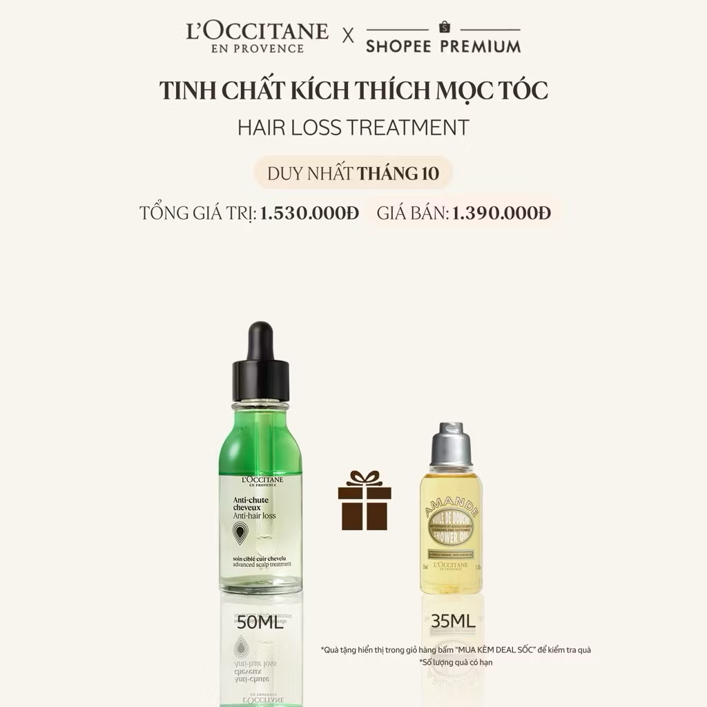 ￼Tinh Chất Kích Thích Mọc Tóc L'Occitane Hair Loss Treatment 50ml 