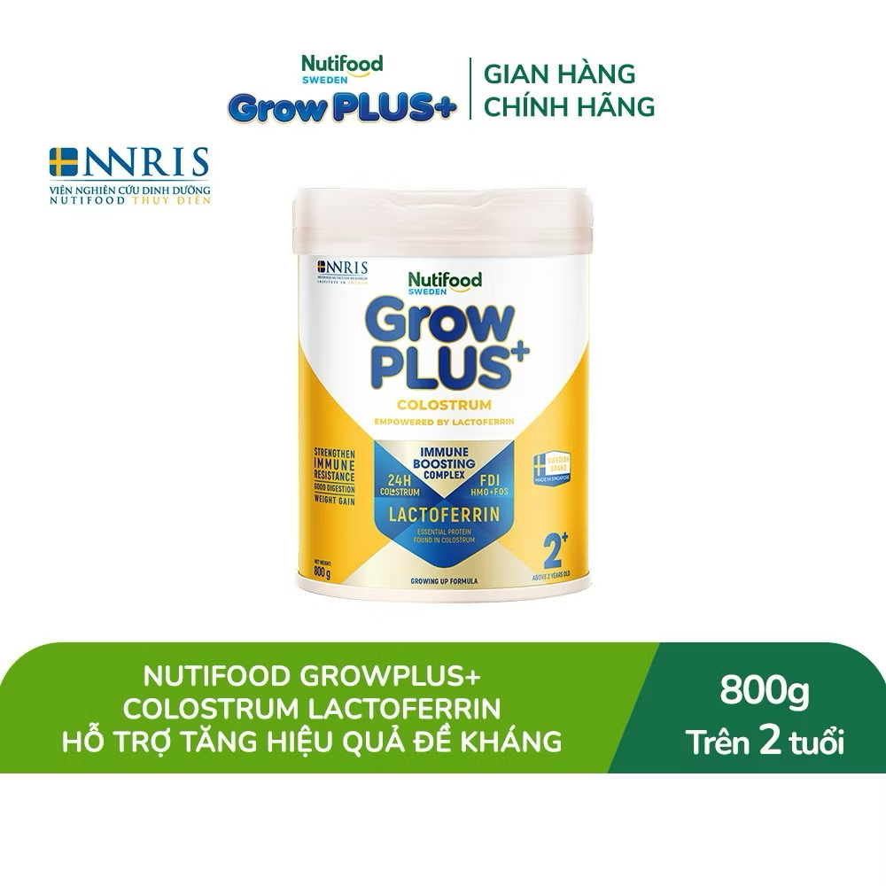 ￼[Livestream Lucie] Sữa bột Nutifood Sweden GrowPLUS+ Colostrum Lactoferrin 2+ 800g 