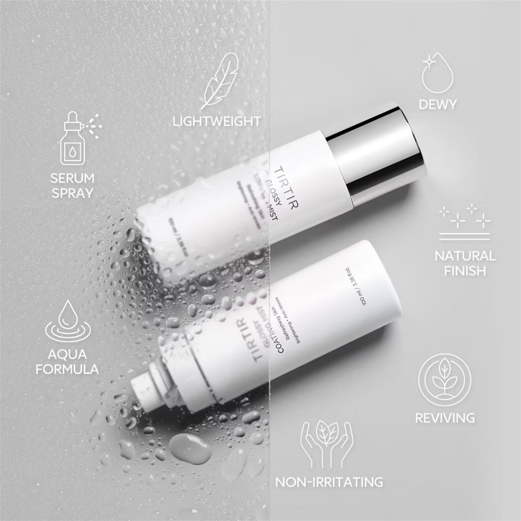 [Tirtir] Xịt phủ bóng 100ml (Xịt khoáng mặt axit Polyglutamic chiếu sáng cho làn da tươi, phát sáng, làm mát, làm dịu, xịt trang điểm)/Glossy Coating Mist 100ml 