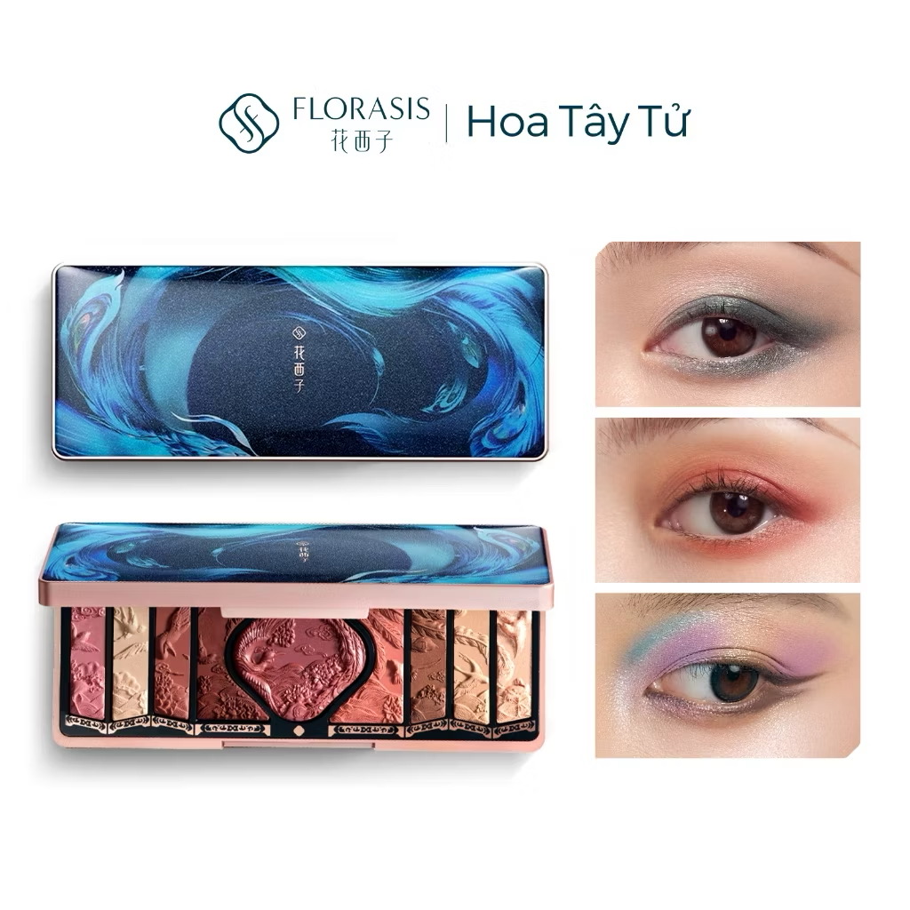 ￼Florasis ( Hoa Tây Tử)  Bộ Trang Điểm Đa Năng Birds of the Phoenix – Phấn Má & Highlight Bách Điểu Triều Phụng 12.8g 