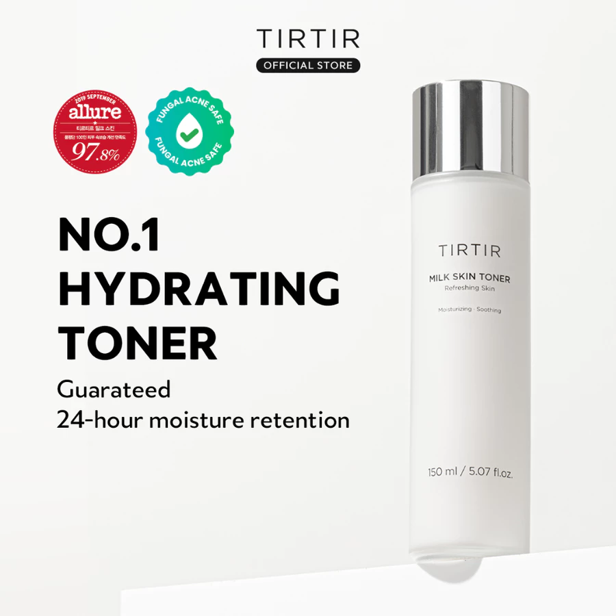 [TIRTIR] Nước Hoa Hồng Dưỡng Ẩm Sâu Hydrating Milk Toner 150ml / 50ml / 20ml (2% Niacinamide, Chamomile, Chiết xuất cám gạo,