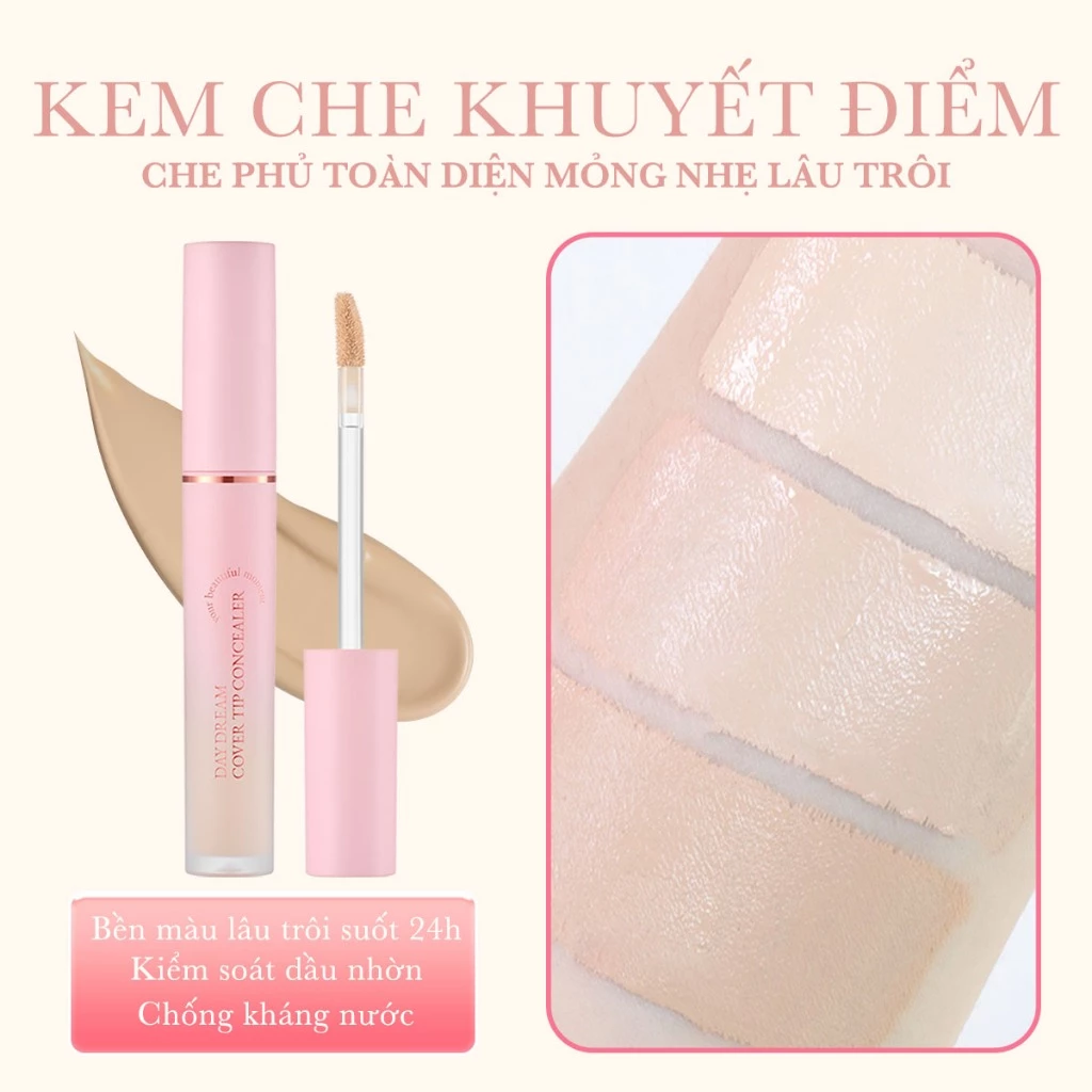 Kem che khuyết điểm Aperire Daydream Cover Tip Concealer 4.5ml - Che phủ toàn diện mỏng nhẹ lâu trôi