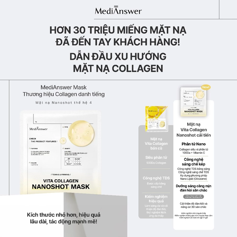 Mặt nạ thạch MediAnswer Vita Collagen Mask