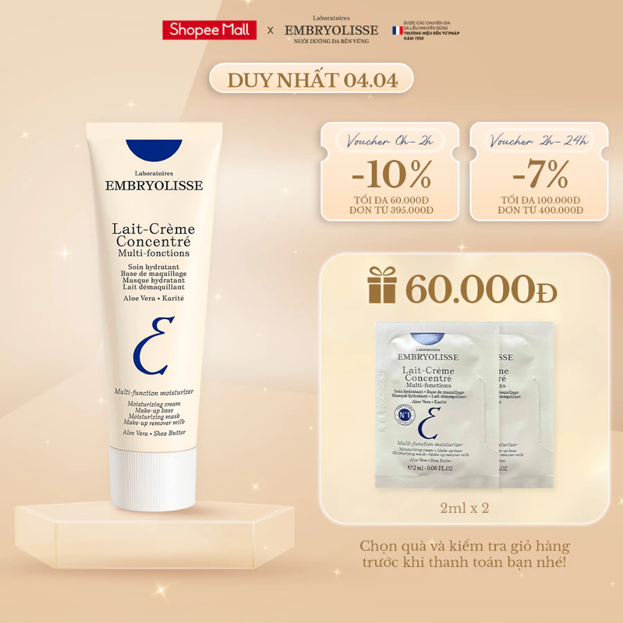 Kem Dưỡng Ẩm Phục Hồi Embryolisse Lait Creme Concentre 5ml - 30ml - 75ml