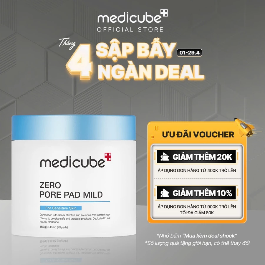 Toner Sạch Lỗ Chân Lông (Nhạy cảm) Zero Pore Pad Mild 155g