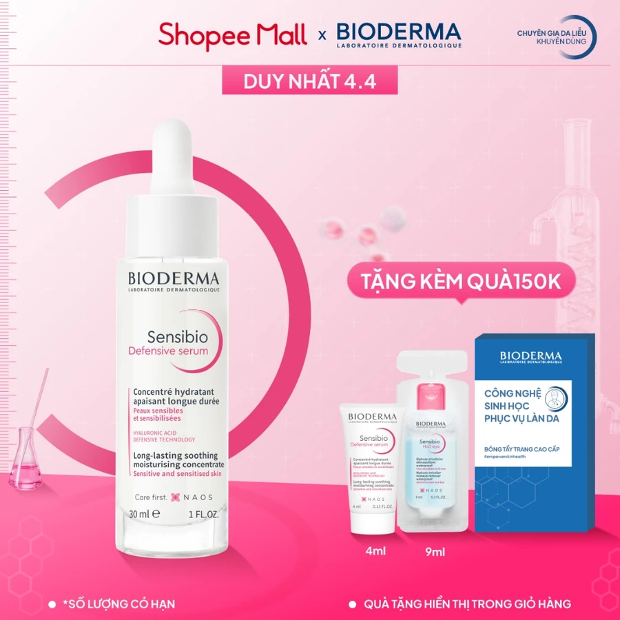 Tinh chất ngăn ngừa lão hóa cho da nhạy cảm Bioderma Sensibio Defensive Serum 30ml