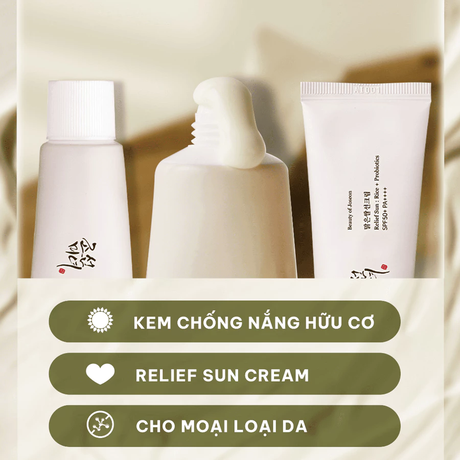 Kem chống nắng hữu cơ Beauy of Joseon Relief Sun Cream cho mọi loại da SPF50+ PA++++ 50ml