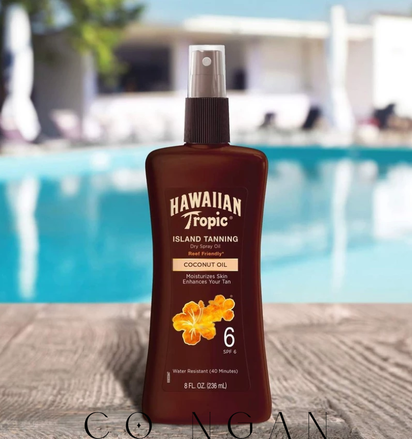 Dầu phơi nắng oil chống nắng Hawaiian Tropic Tanning Oil Pump Spray SPF 6 - SPF 15