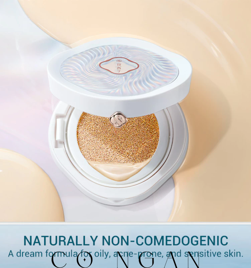 Cushion cân bằng chiết xuất hoa sen ngọc Florasis che khuyết điểm lâu trôi 2.0 Florasis